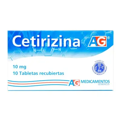 CETIRIZINA 10 MG 10 TABLETAS