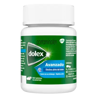 DOLEX AVANZADO 500 MG 100 TABLETAS RECUB