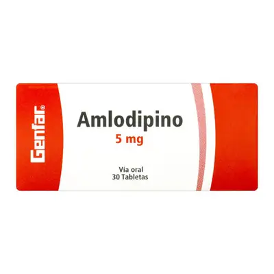 AMLODIPINO 5 MG 30 TBS