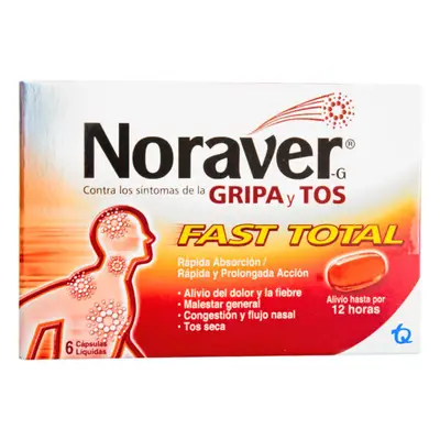 NORAVER GRIPA FAST TOTAL 6 CAPSULAS