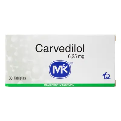 CARVEDILOL 6.25 MG 30 TBS