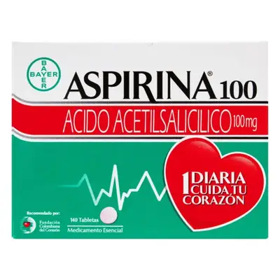 ASPIRINA 100 MG 140 TBS