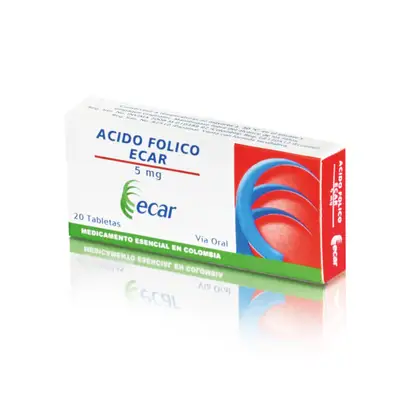 ACIDO FOLICO 5 MG CJA X 20TAB