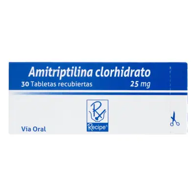AMITRIPTILINA 25 MG 30 TABLETAS