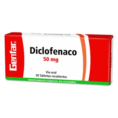 DICLOFENACO 50 MG 30 TABLETAS