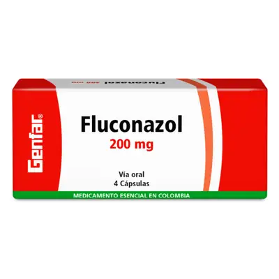 FLUCONAZOL 200 MG 4 CAPSULAS