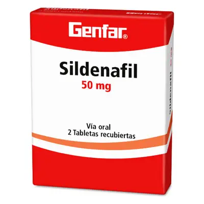 SILDENAFIL 50 MG 2 TABLETAS