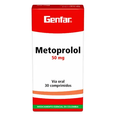 METOPROLOL 50 MG 30 TABLETAS