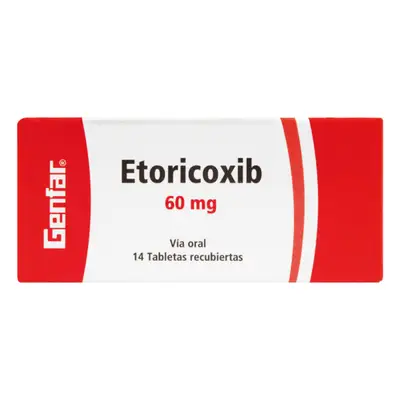 ETORICOXIB 60 MG 14 TBS
