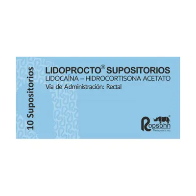 LIDOPROCTO 10 SUPOSITORIOS(3%+)
