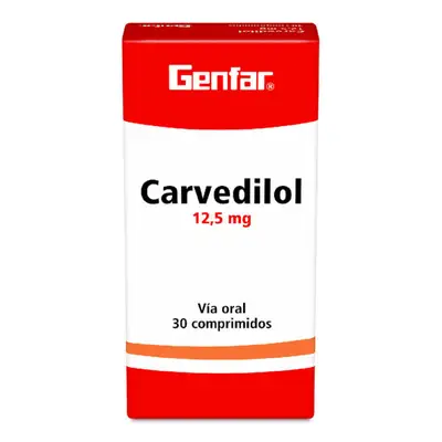 CARVEDILOL 12.5 MG 30 TBS