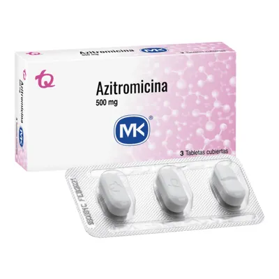 AZITROMICINA 500 MG 3 TABLETAS MK CJA X 3