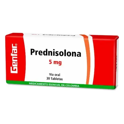 PREDNISOLONA 5 MG TBS GF  CJA X 30