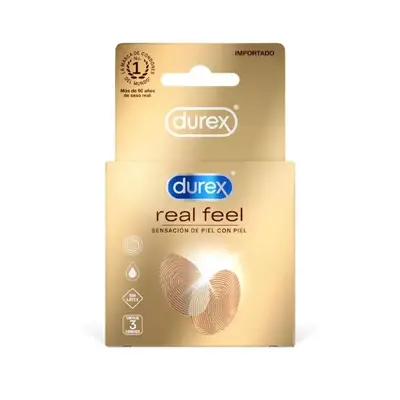 PRESERV. DUREX REAL FEEL CJA X 3