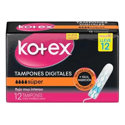 TAMP.KOTEX DIG.SUP. PAQ X 12