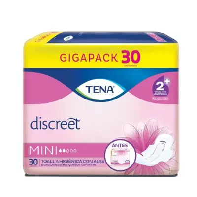 TOA.TENA MUJER MINI ALAS PAQ X 30 UND