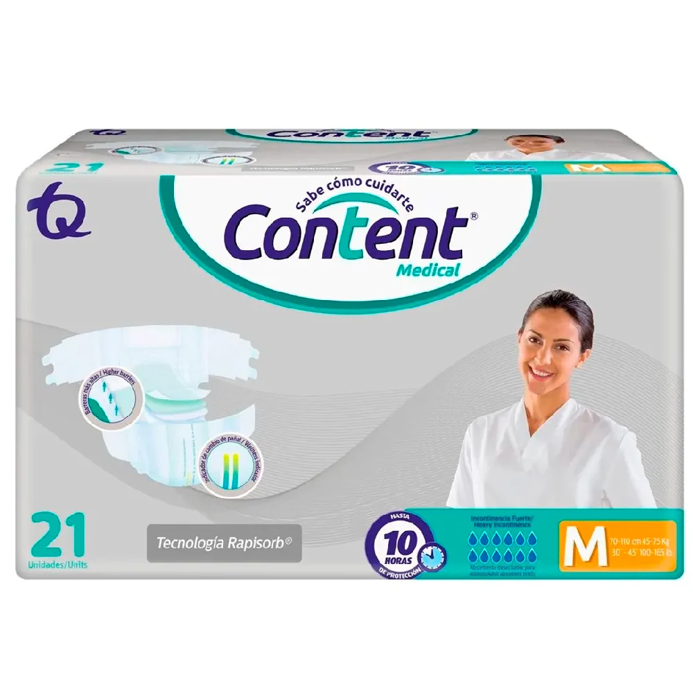 PANAL CONTENT MED TALLA M X 21 UND