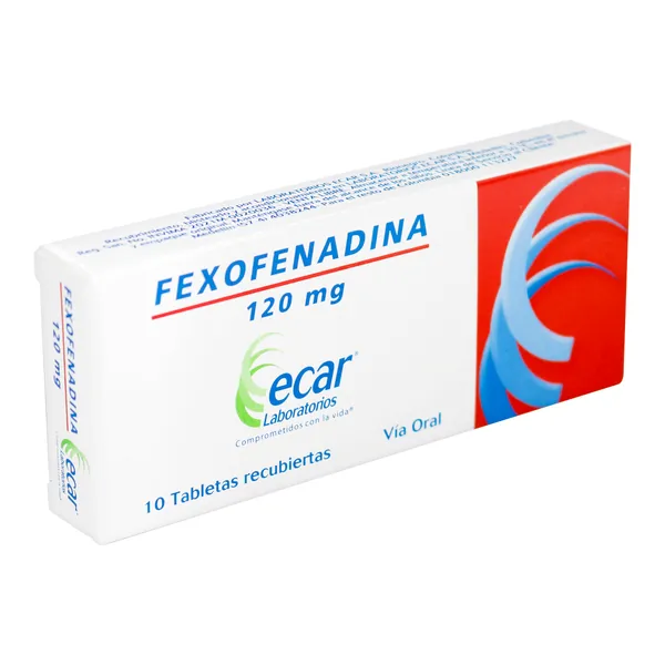 FEXOFENADINA 120 MG ECAR 10 TAB