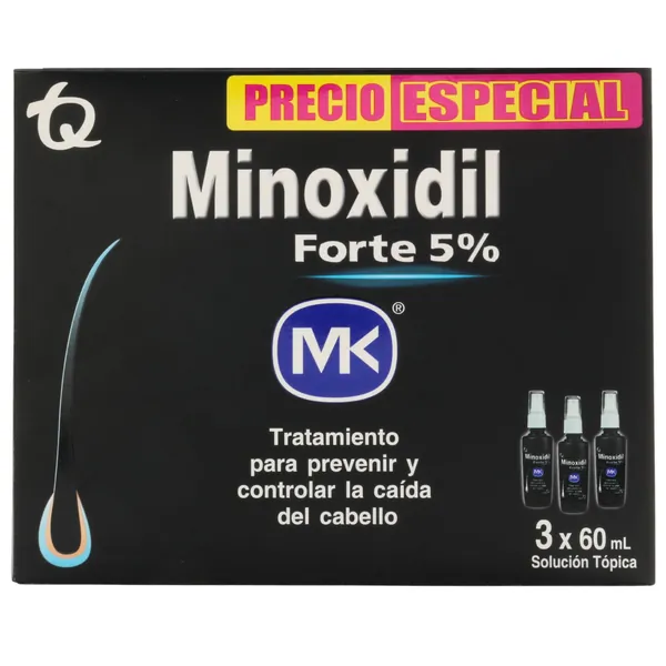 MINOXIDIL FORTE 5% TRIPACK MK 3 X 60 ML