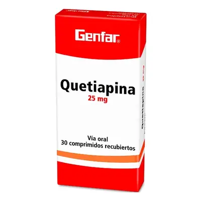 QUETIAPINA 25 MG TBS X 30 GENFAR